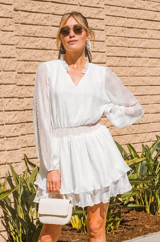 White Sweet Escape Dress Tunics Bestseller popular