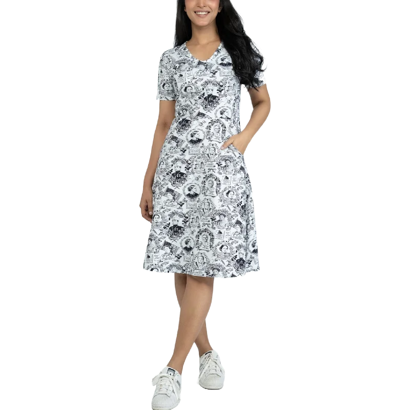 Women In History A-Line Dress (With Waist Seam) Tunics Gym athletic
