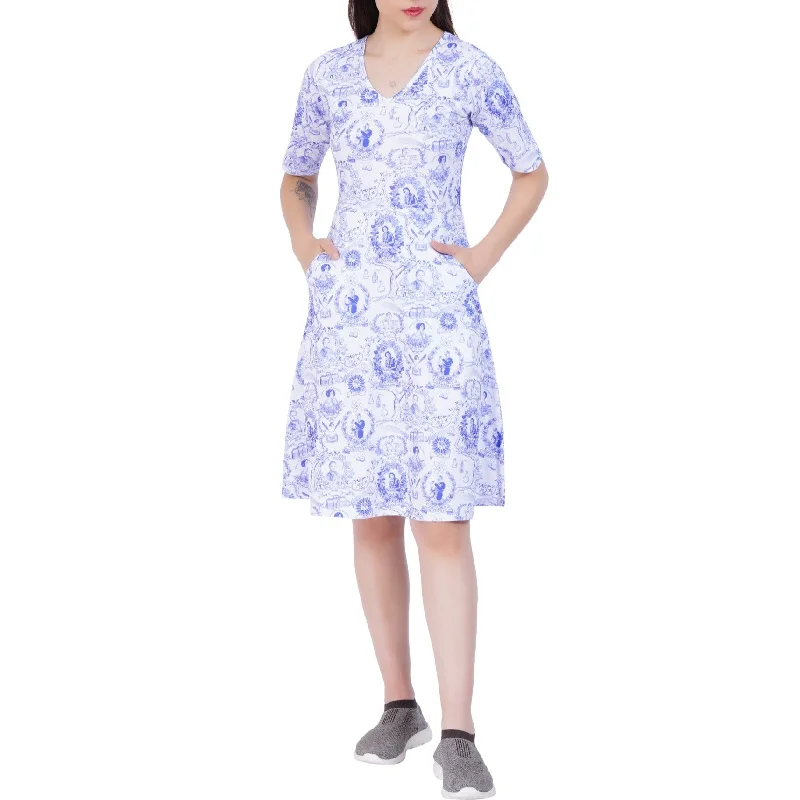 Women In Science A-Line Dress (With Waist Seam) Tunics Wedding white