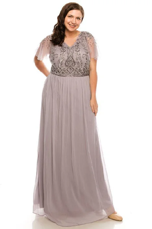 Adrianna Papell AP1E203734W Plus Size Long Dress Tunics Essential wardrobe