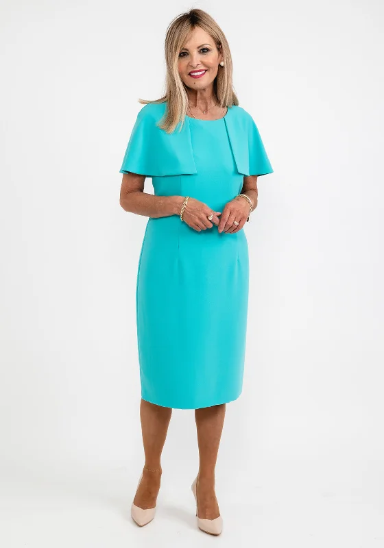 Avalon Carmen Cape Sleeve Pencil Midi Dress, Jade Tunics Cozy comfortable