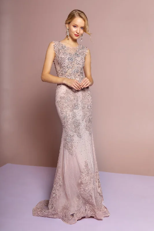 Mesh Beaded Embroidered Mermaid Long Dress Tunics Versatile stylish
