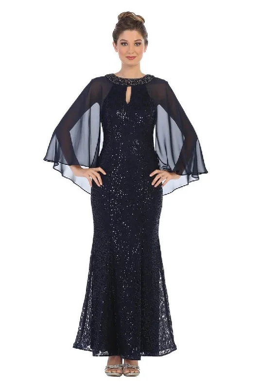 Mother of the Bride Long Formal Cape Dress Tunics Luxurious high-end