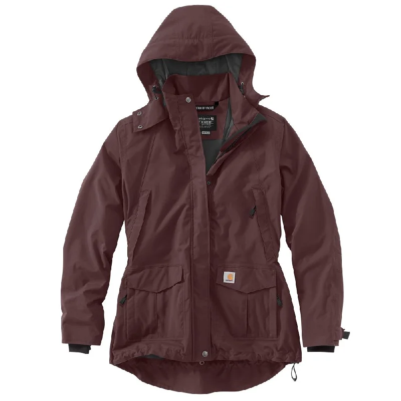 'Carhartt' Women's Relaxed Fit Heavy Weight Storm Jacket - Blackberry Oversized Jacket Tailored Jacket Straight Jacket 'Carhartt' Women's Relaxed Fit Heavy Weight Storm Jacket - Blackberry Oversized Jacket Tailored Jacket Straight Jacket