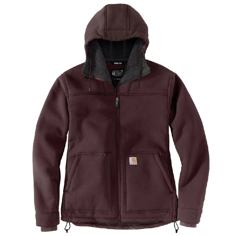 'Carhartt' Women's Super Dux Sherpa Lined Jacket - Blackberry Cotton Fabric Linen Fabric Terry Fabric 'Carhartt' Women's Super Dux Sherpa Lined Jacket - Blackberry Cotton Fabric Linen Fabric Terry Fabric