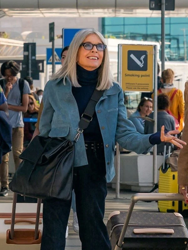 Diane Keaton Book Club The Next Chapter Diane Blue Jacket Elasticated Jacket Padded Jacket Insulated Jacket