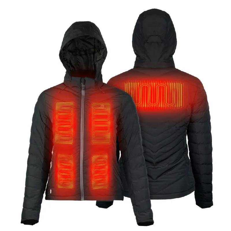 'Fieldsheer' Women's Crest Heated Jacket - Black Plaid Jacket Tartan Jacket Houndstooth Jacket 'Fieldsheer' Women's Crest Heated Jacket - Black Plaid Jacket Tartan Jacket Houndstooth Jacket