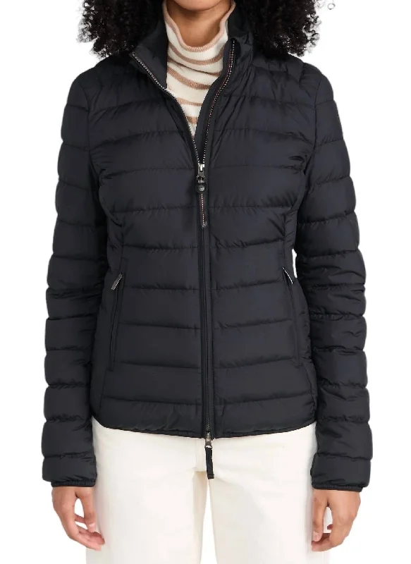 Geena Down Jacket In Black Rayon Jacket Velvet Jacket Corduroy Jacket