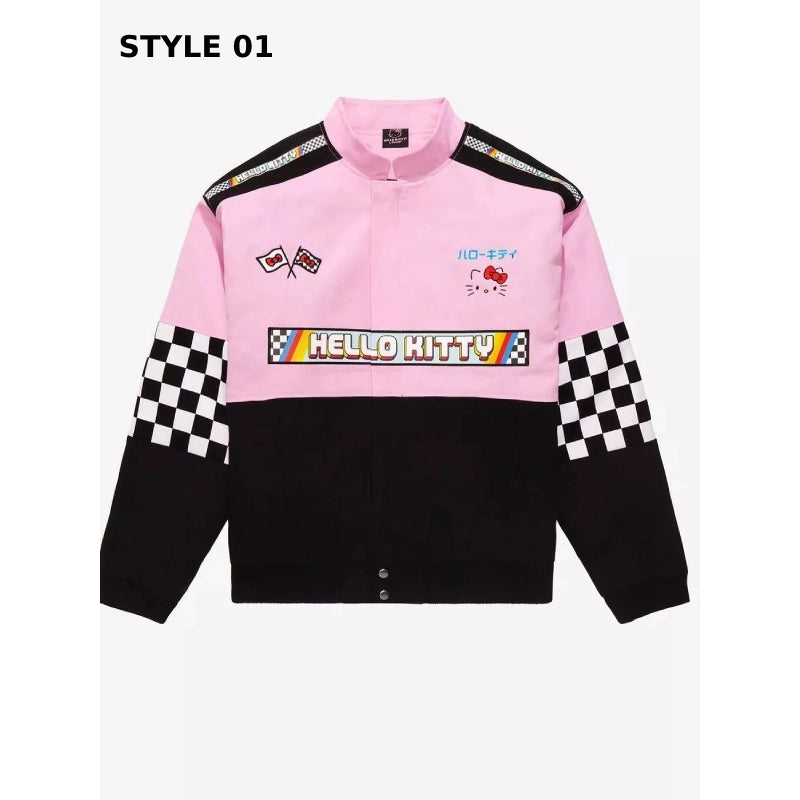 Hello Kitty Racing Multicolor Jacket Striped Jacket Polka Dot Jacket Floral Jacket