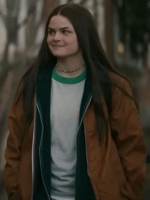 High School Railey Gilliland Brown Jacket Mesh Jacket Canvas Jacket Denim Jacket