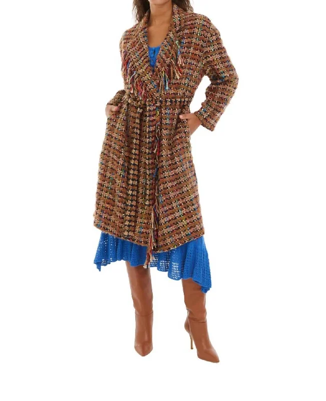 Jasmine Tweed Jacket In Terracotta Jersey Jacket Tulle Jacket Batik Jacket