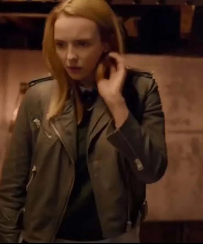 Killing Eve S04 Villanelle Leather Brown Jacket Bomber Jacket Anorak Windbreaker