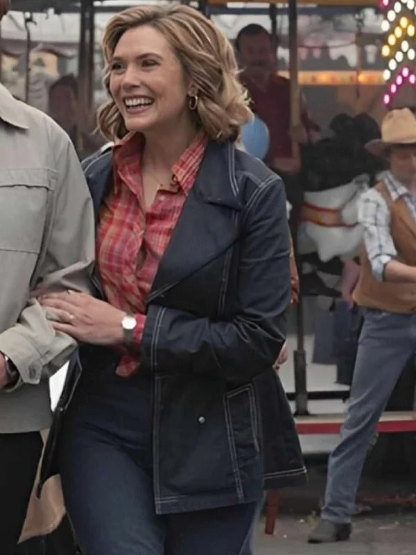 Love and Death 2023 Elizabeth Olsen Denim Jacket Knit Jacket Woven Jacket Fleece Jacket Love and Death 2023 Elizabeth Olsen Denim Jacket Knit Jacket Woven Jacket Fleece Jacket