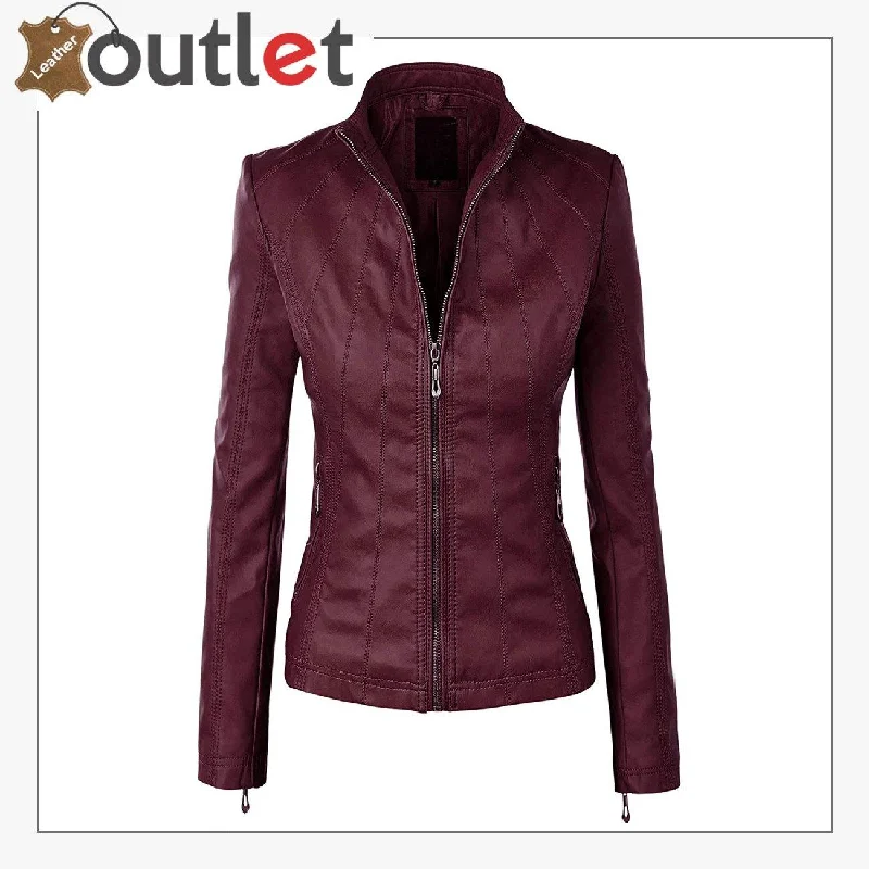 New Stylish Womens Leather Fashion Jacket Ribbed Jacket Pleated Jacket Ruffled Jacket New Stylish Womens Leather Fashion Jacket Ribbed Jacket Pleated Jacket Ruffled Jacket