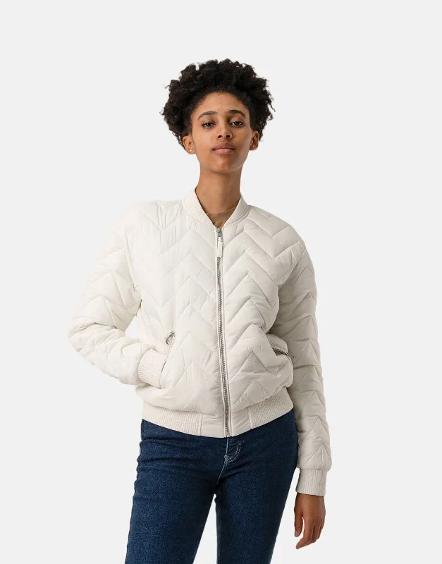 Replay Light Weight Tuks Jacket Butter White