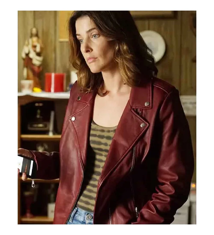 Stumptown S02 Cobie Smulders Red Biker Jacket