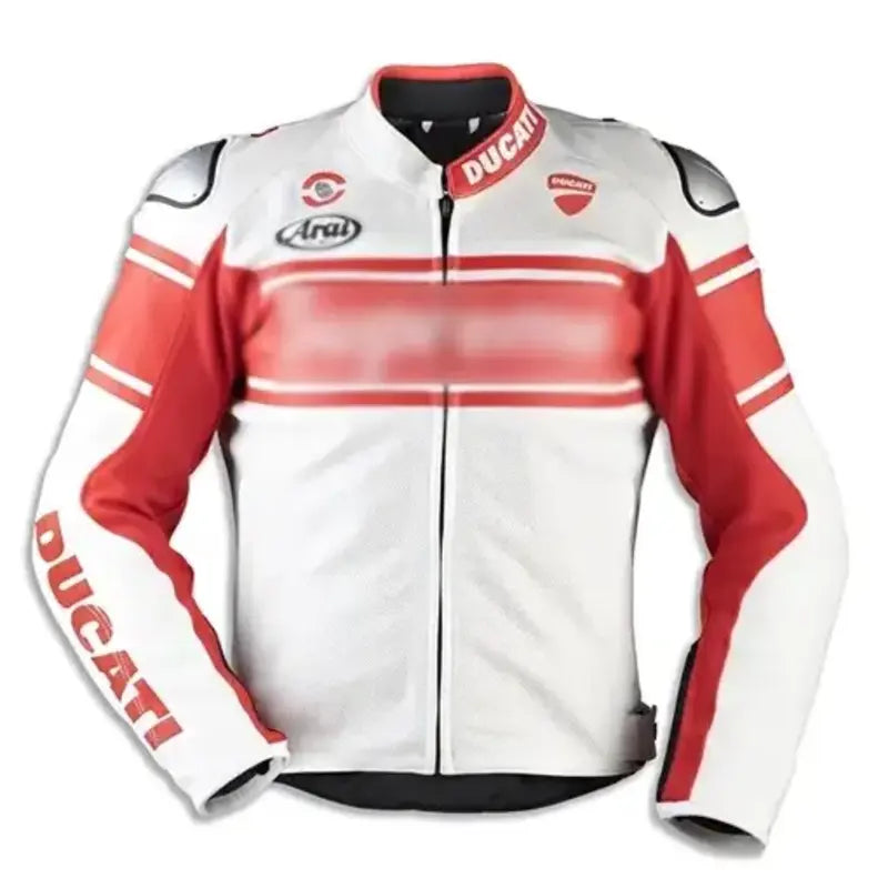 Supremely Ducati Motorcycle Red & White Racing Jacket Herringbone Jacket Checkered Jacket Solid Jacket Supremely Ducati Motorcycle Red & White Racing Jacket Herringbone Jacket Checkered Jacket Solid Jacket