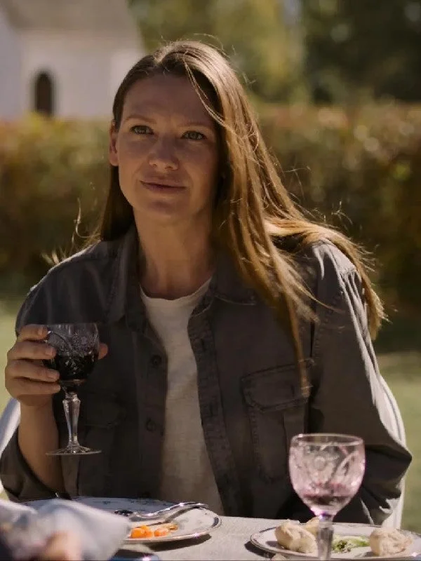 The Last Of Us 2023 Anna Torv Grey Jacket Toggled Jacket Drawstring Jacket Belted Jacket The Last Of Us 2023 Anna Torv Grey Jacket Toggled Jacket Drawstring Jacket Belted Jacket