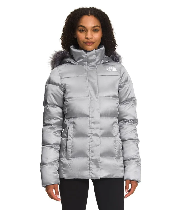 'The North Face' Women's Gotham Jacket - Meld Grey Welt Pockets Slit Pockets Flap Pockets 'The North Face' Women's Gotham Jacket - Meld Grey Welt Pockets Slit Pockets Flap Pockets