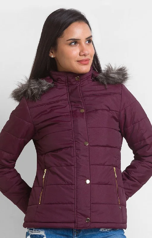 Spykar Wine Polyester Full Sleeve Casual Jacket For Women Anorak Shell Jacket Lightweight Jacket Spykar Wine Polyester Full Sleeve Casual Jacket For Women Anorak Shell Jacket Lightweight Jacket