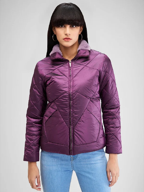 Spykar Red-Violet Full Sleeves Solid Jacket For Women Mesh Jacket Canvas Jacket Denim Jacket Spykar Red-Violet Full Sleeves Solid Jacket For Women Mesh Jacket Canvas Jacket Denim Jacket