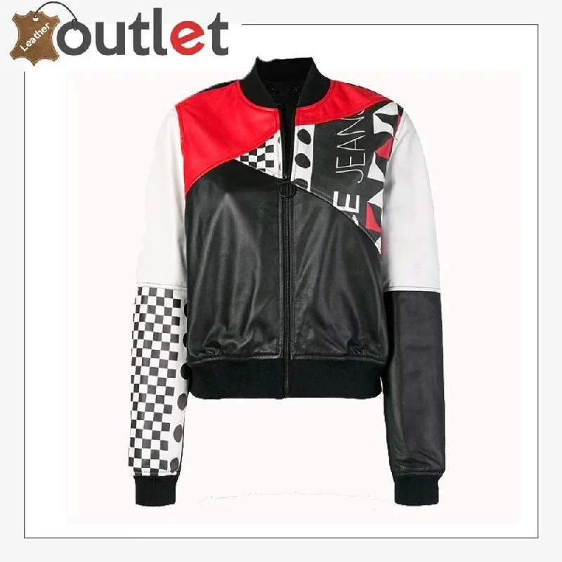 Womens Fashion Printed Bomber Leather Jacket Herringbone Jacket Checkered Jacket Solid Jacket Womens Fashion Printed Bomber Leather Jacket Herringbone Jacket Checkered Jacket Solid Jacket