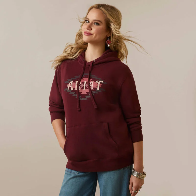 Woman's Diamond Hoodie | 10046455 Hoodie with Bell Sleeves Flared Feminine