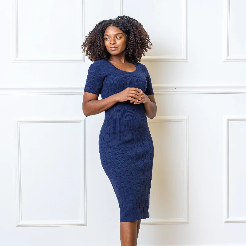 Fitted Cable Sweater Dress Cable Knit Ribbed Knit Lace Knit