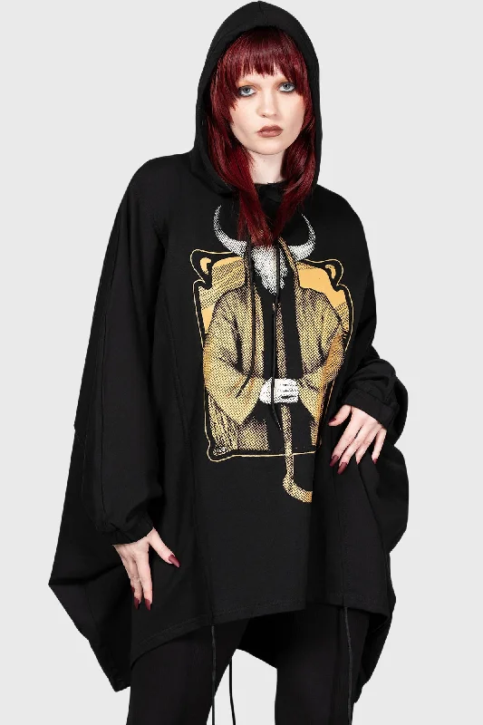 Bad Omens Hoodie Hoodie with Tied Waist Feminine Flattering