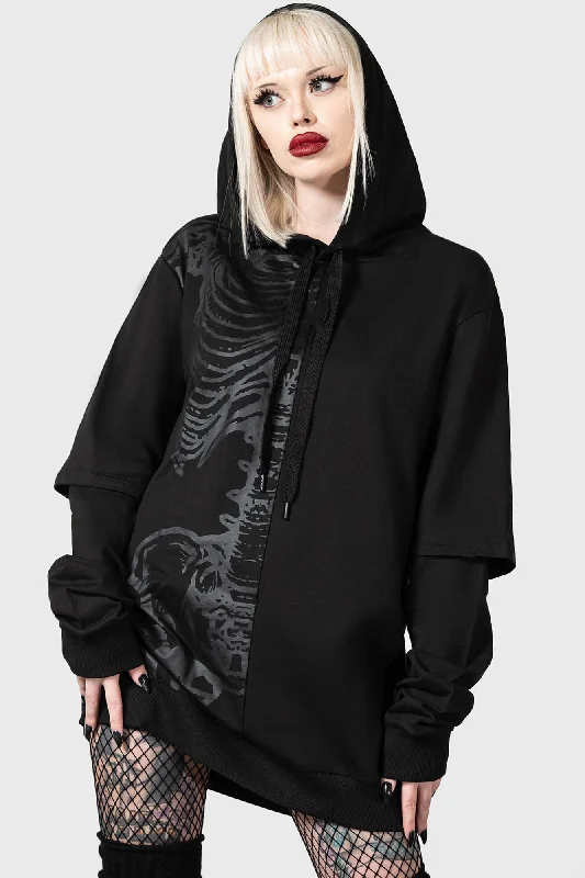 Bad2the Hoodie Hoodie with Slit Hem Functional Movement
