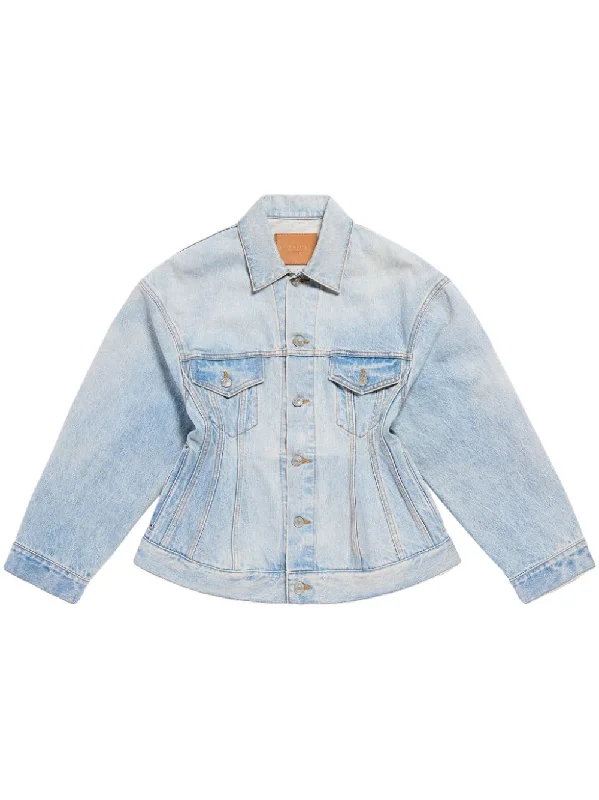 Balenciaga Coats Clear Blue Ultra-Soft Sherpa Vest