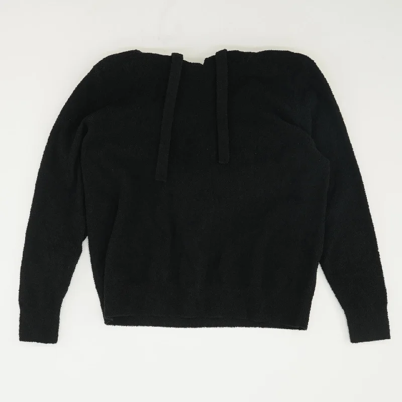 Black Solid Hoodie Hoodie with Oversized Fit Loose Comfortable