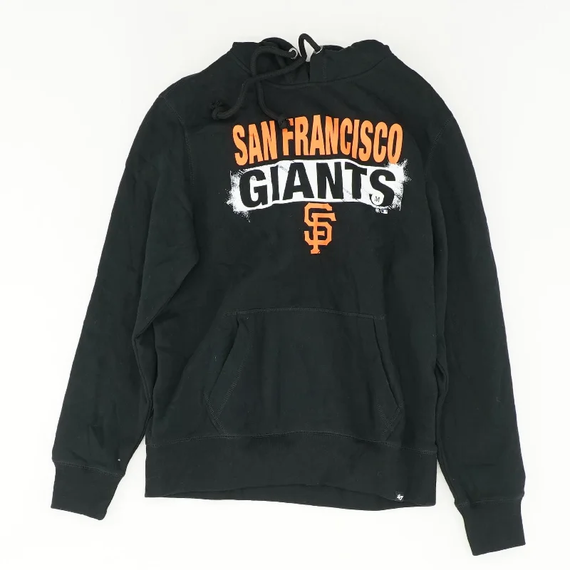 Black Solid Hoodie Hoodie with Metallic Shiny Futuristic