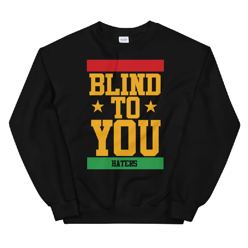 Blind To You Crewneck Sweatshirt Hoodie with High Neck Warm Protective