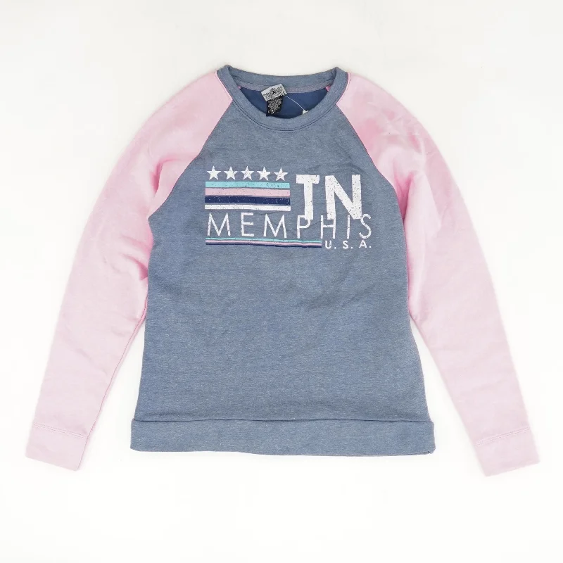 Blue Solid Sweatshirt Hoodie with Contrast Stitching Detailed Premium