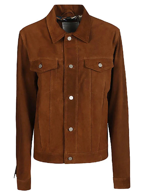 Blusotto Coats Brown Relaxed Utility Shacket