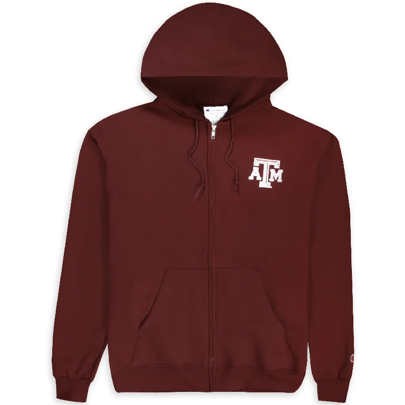 Texas A&M Champion Aggie Full Zip Hoodie Hoodie with Belted Waist Structured Tailored Texas A&M Champion Aggie Full Zip Hoodie Hoodie with Belted Waist Structured Tailored