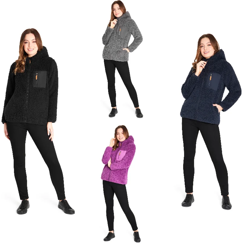 CityComfort Hoodies for Women and Teens, Fluffy Teddy Fleece Hoodie Hoodie with High Neck Warm Protective CityComfort Hoodies for Women and Teens, Fluffy Teddy Fleece Hoodie Hoodie with High Neck Warm Protective