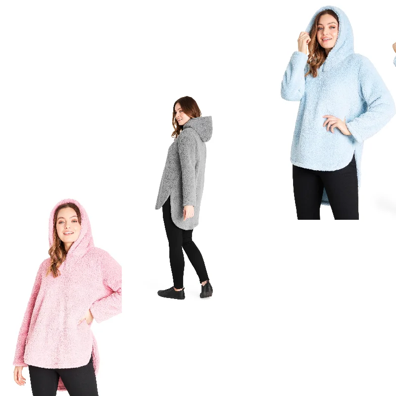 CityComfort Hoodies for Women and Teens, Fluffy Teddy Fleece Hoodie Hoodie with V-Neck Classic Versatile CityComfort Hoodies for Women and Teens, Fluffy Teddy Fleece Hoodie Hoodie with V-Neck Classic Versatile