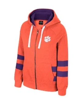 Colosseum Clemson Pageant Full Zip Hoodie Hoodie with Drop Shoulder Relaxed Streetwear