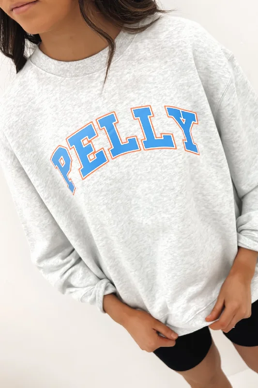 Collegiate Pelly Sweater White Marle Modern Contemporary Chic