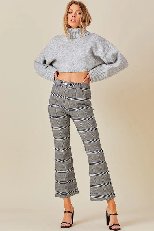 Katie Turtleneck Sweater Grey Notch Collar Peter Pan Collar Cowl Neck