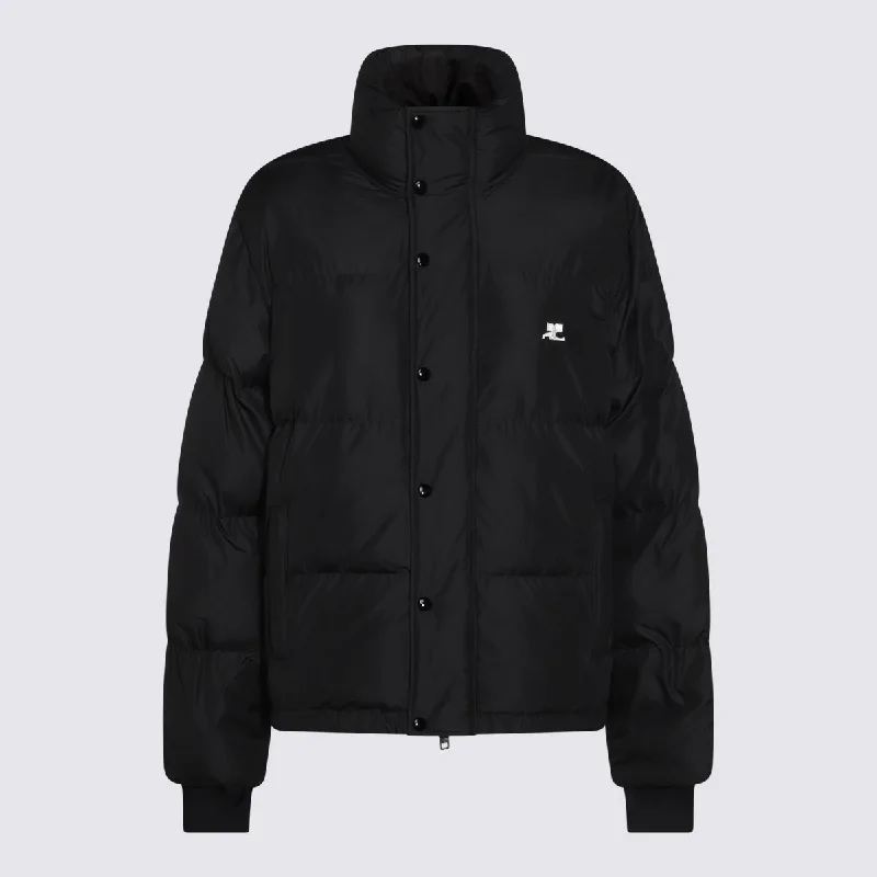 Courreges Coats Black Waterproof Hiking Jacket
