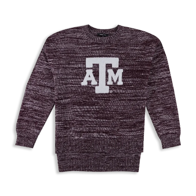 Texas A&M Womens Darby Heather Sweatshirt Hoodie with Lace Feminine Delicate