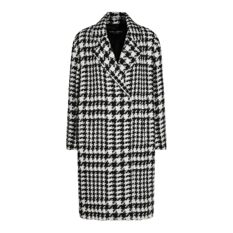 Dolce & Gabbana Coats Black Fur-Lined Aviator Coat
