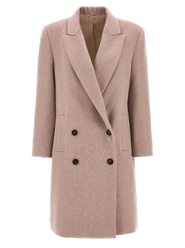 Double-breasted Coat Pastel Wool Peacoat