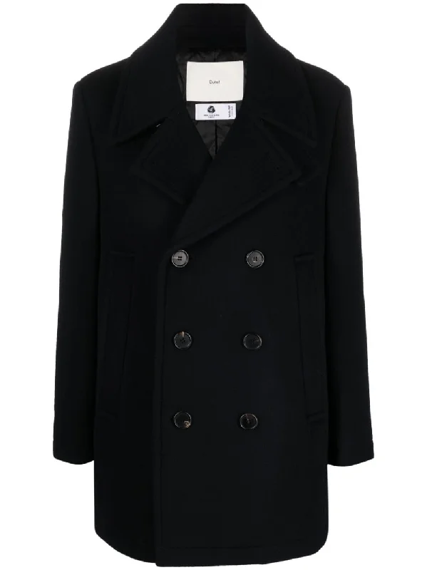 Dunst Coats Blue Puff Sleeve Overcoat