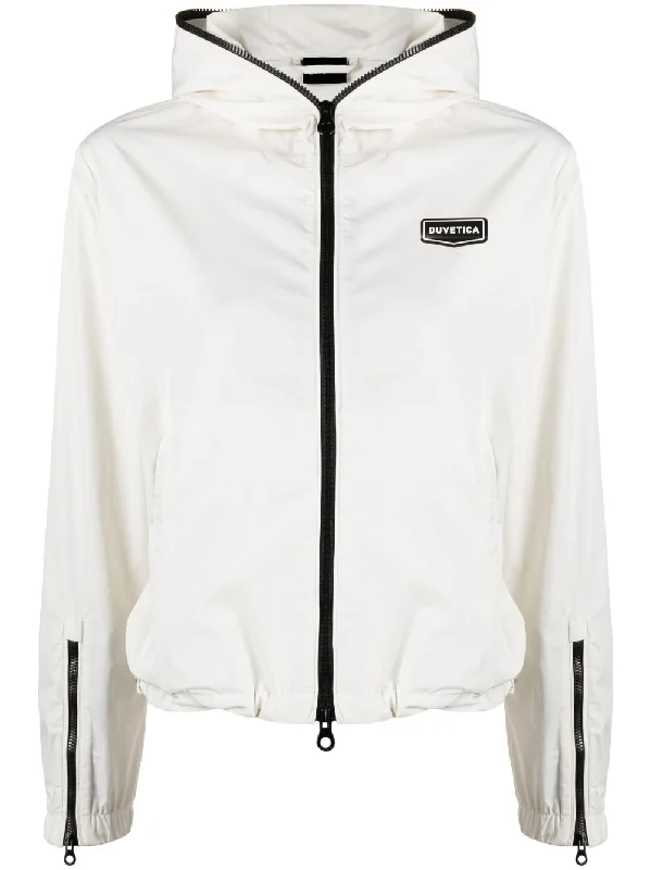 Duvetica Coats White Double-Layered Poncho