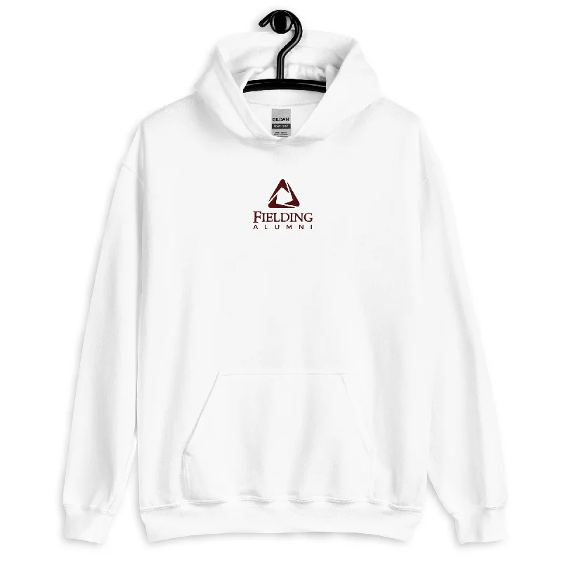 Unisex Heavy Blend Hoodie | Embroidered Alumni Logo Hoodie with Hem Raw Edge Edgy Unfinished Unisex Heavy Blend Hoodie | Embroidered Alumni Logo Hoodie with Hem Raw Edge Edgy Unfinished