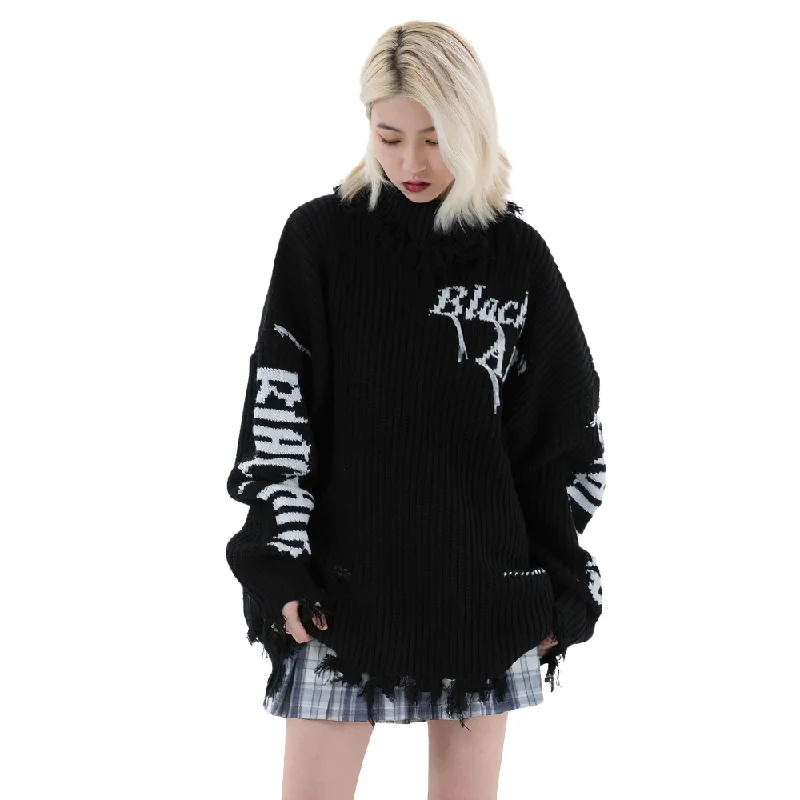 Fashion Black Women's Sweater with Turtle Neck / Oversized Streetwear for Women Sequined Glittery Shiny Fashion Black Women's Sweater with Turtle Neck / Oversized Streetwear for Women Sequined Glittery Shiny